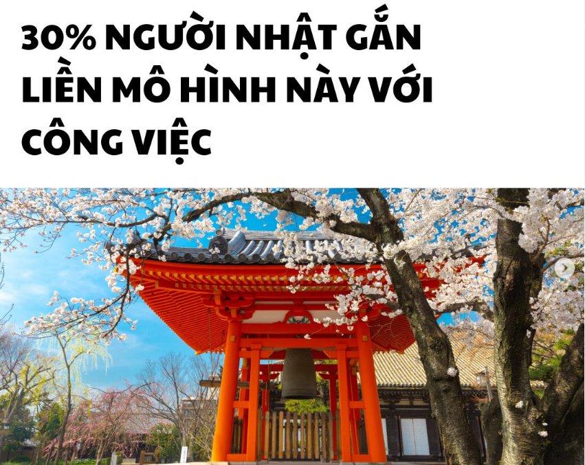 30% Người Nhật gắn liền mô hình này với công việc